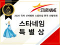 국제 신데렐라 선발대회  스타네임 특별상  시상판